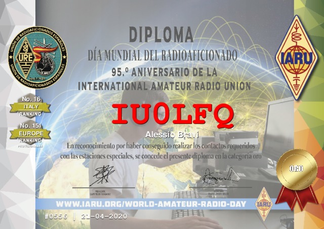 URE IARU 95th Gold #0556